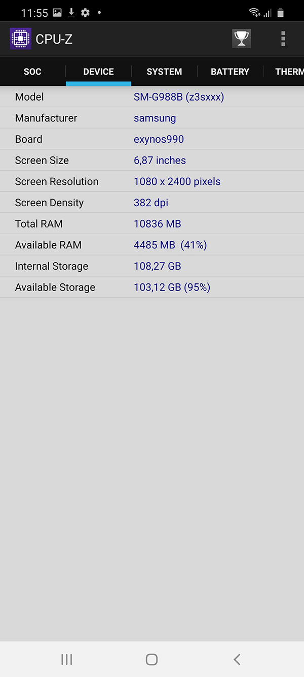 samsung s20 processor specs