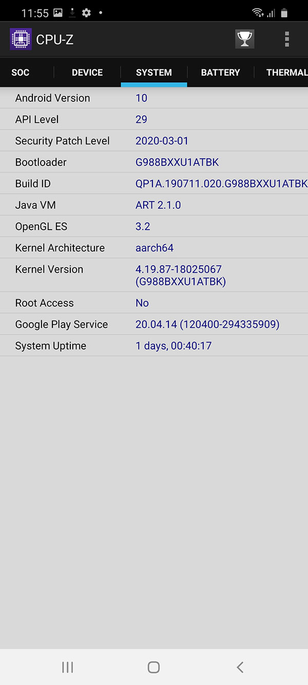 samsung s20 processor specs