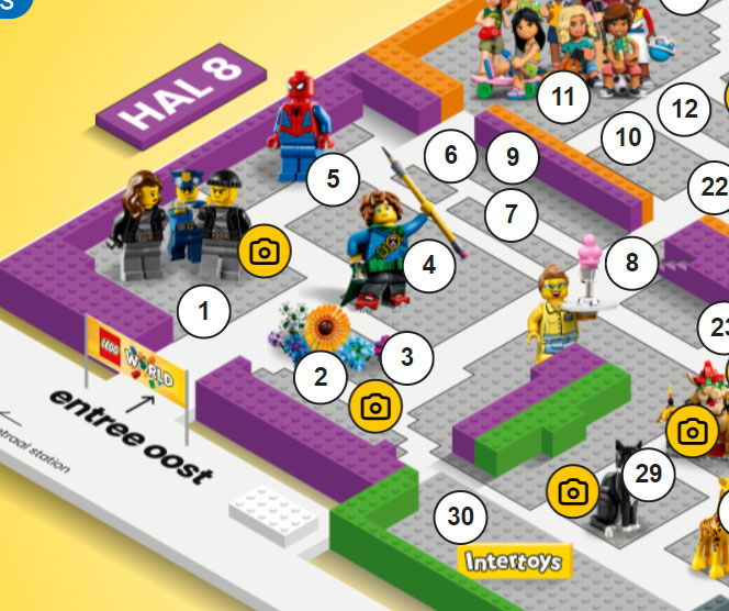 lego world 2024 plattegrond hal 8