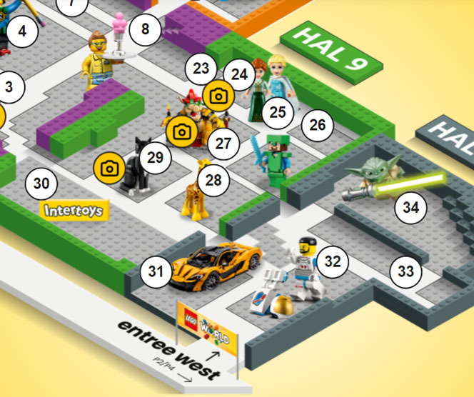 lego world 2024 plattegrond hal 9 10 11